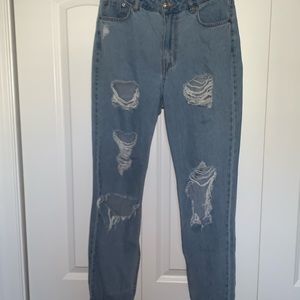 H&M Distressed Mom Jeans